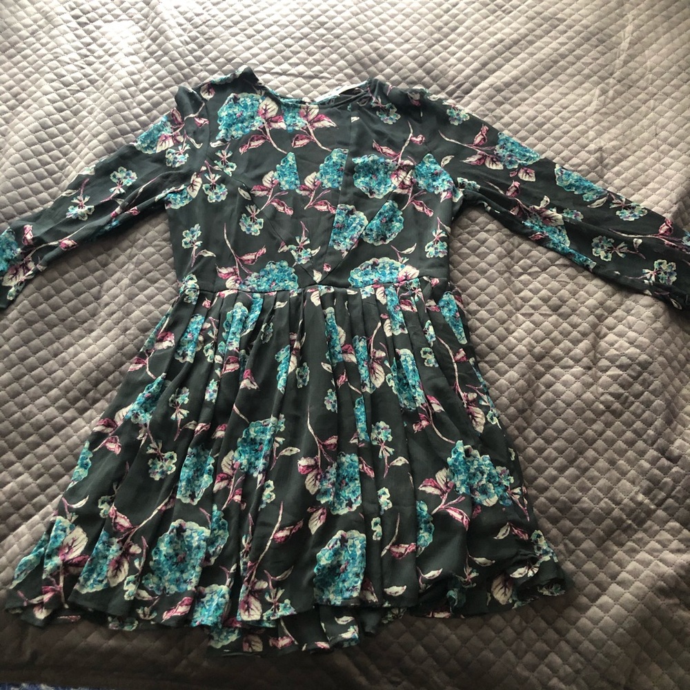 Blue floral dress